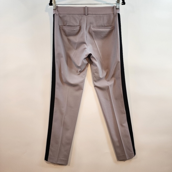 Vince Wool Blend Trouser Pants Tuxedo‎ Stripe Cropped Ankle Pant Grey/Black sz 0 - Picture 4 of 10